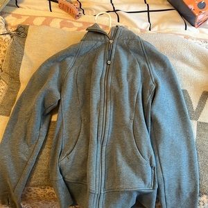 lululemon full length blue scuba jacket